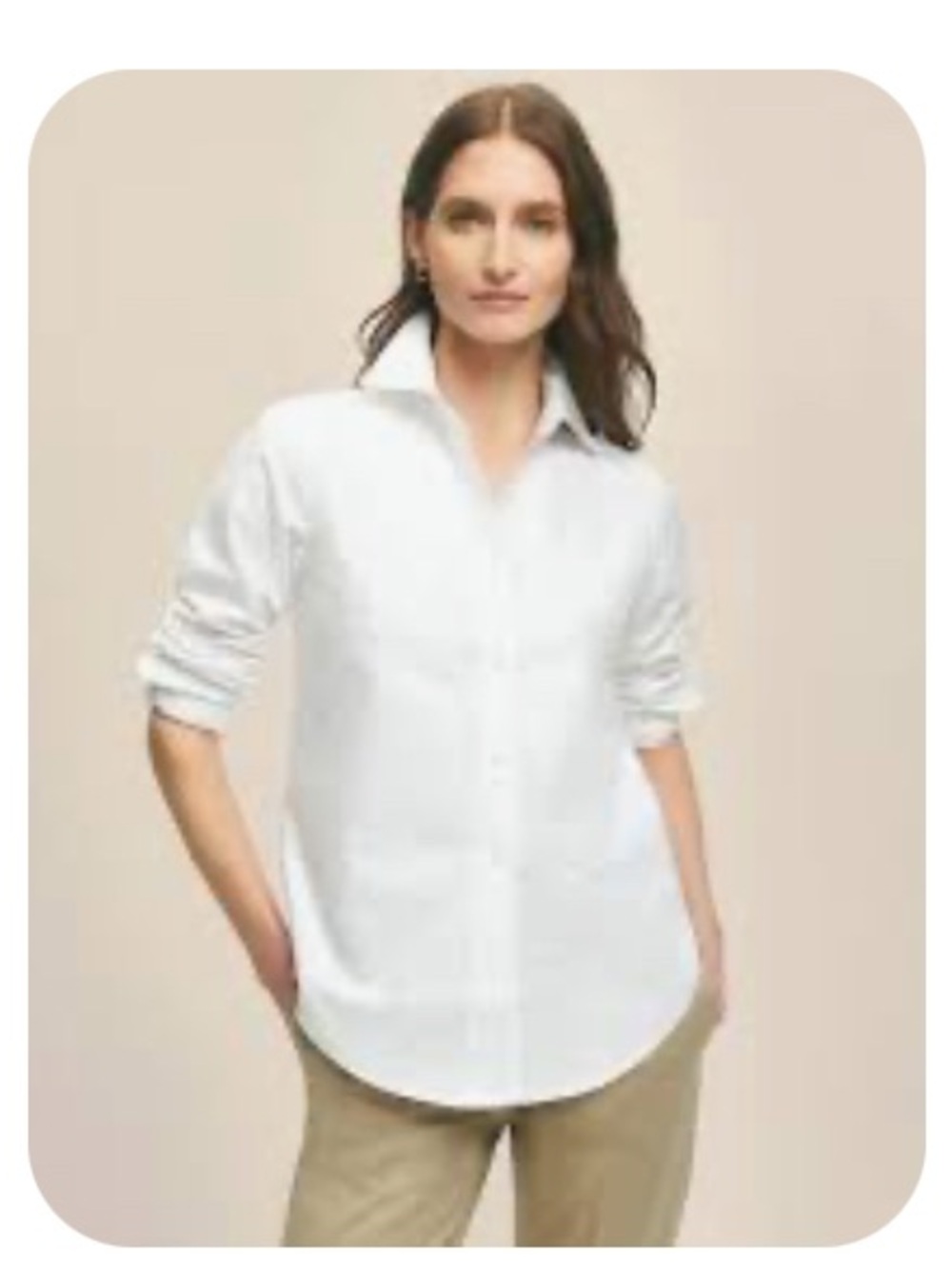 Brooks Brothers White Casual Button-Down Shirt - Picture 1 of 7